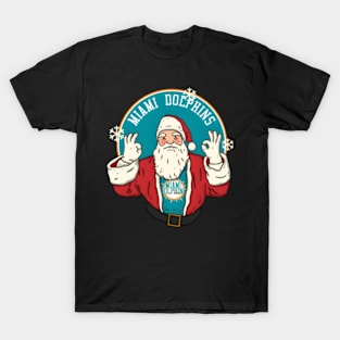 Santa Claus Loves Miami Dolphins T-Shirt